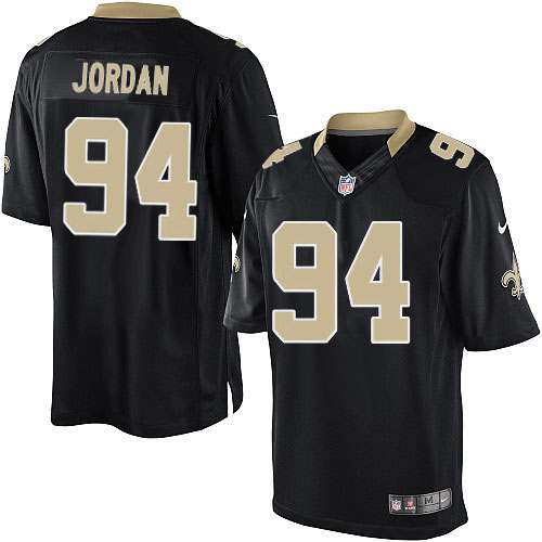 Men's Limited Cameron Jordan Nike Jersey Black Home - #94 NFL New Orleans Saints